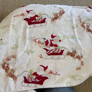 Pottery Barn Kids Flannel Santa Sheet set